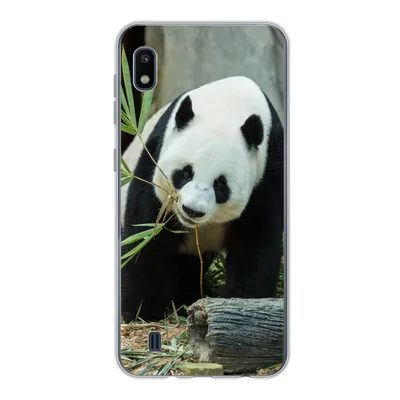 Produktbild von MuchoWow® Handyhülle Schutzhülle Hülle für Samsung Galaxy A10 Panda - Baumstamm - Höhle Silikon Softcase Handy Hülle - Schutzhülle