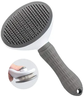 Produktbild von Ergonomische Tierbürste mit Automatikreinigung für das tägliche Haustierpflege