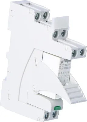 Zdjęcie produktu dla Przekaźnik interfejsowy PI84-024DC-M41G-TS-2012, styki: 2P, zasilanie: 24 V DC, prąd obciążenia: 8 A, szerokość: 15,5 mm z podstawą GZT80