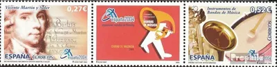 Produktbild von Briefmarken Spanien 2004 Mi 3956-3957 Dreierstreifen (kompl.Ausg.) postfrisch Briefmarkenausstellung