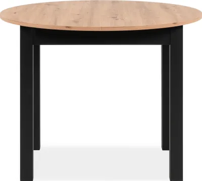 Produktbild von Esstisch >Coburg< in Artisan Oak / schwarz - 100x76x100cm (BxHxT)