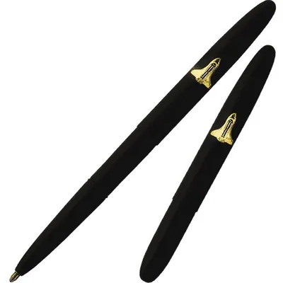 Obrázek produktu pro FisherSpacePen Bullet Space Pen, matná černá, s emblémem raketoplánu