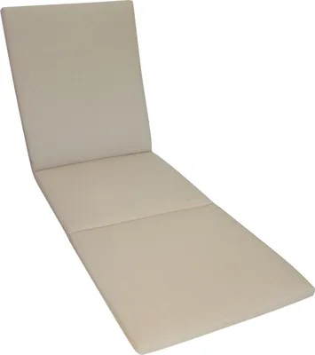 Produktbild von Herlag Sunny Liegenauflage 200x60x4 cm – wetterfest, wasserfest & UV-beständig – waschbarer Bezug mit Reißverschluss – Natur