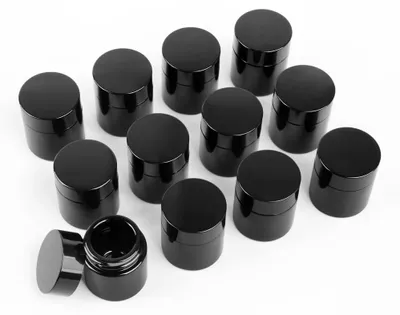 Produktbild von Glasbehälter – Schwarz – 10 ml – 12 Stück