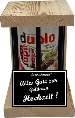 Produktbild von duplo Riegel - Notfall Reserve - Black Edition - Alles Gute zur Goldenen Hochzeit - Goldenen Hochzeit Geschenk