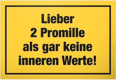 Productafbeelding van Bedankt! 2 promille - Plastic bord met spreuk - Grappig cadeau voor hem - Cadeau-idee verjaardagscadeau mannen/jongens