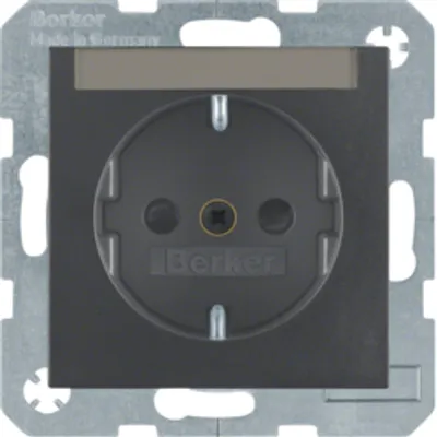 Produktbild von Berker 47491606, Typ F, Anthrazit, Thermoplast, IP20, 250 V, 16 A