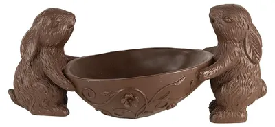 Imagen del producto de Clayre & Eef, figura decorativa de conejo, 34x15x15 cm, color marrón, material: plástico