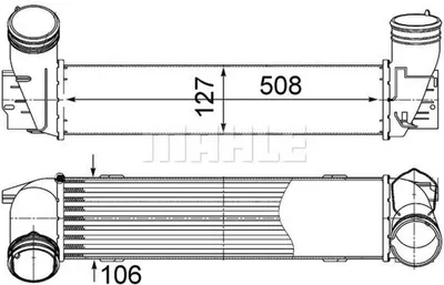 Produktbild von MAHLE CI 490 000S Ladeluftkühler LLK für BMW 3 Touring (E91) Turbo Intercooler