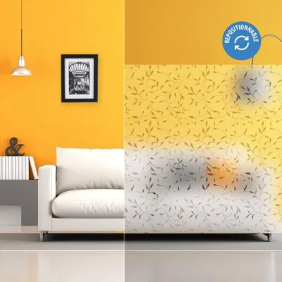 Immagine prodotto di DIMEXACT - DIMEXACT Decorative Electrostatic Film con foglie, 0,60 m x 5 m, rullo -60 cm x 5 m - en Rouleau