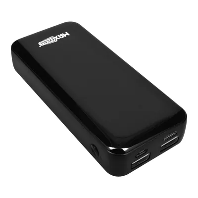 Produktbild von Max excell, 10.000mAh Powerbank mit 2x USB-Anschlüssen, Schwarz