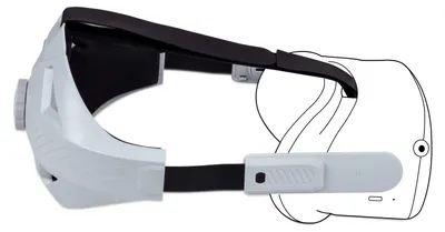 Produktbild von NACON QUEST2MOUNT, Halter, Frontmontiertes Display, Schwarz, Weiß, Oculus, Meta Quest 2, Weiß