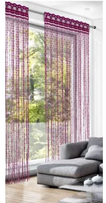 Produktbild von Fadengardine "Sarah": mit Stangendurchzug - Größe (HxB): 245x95cm Farbe: Violett