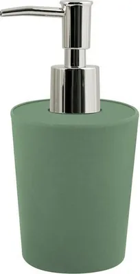 Produktbild von Spirella Seifenspender "Takeo" | mit Edelstahlpumpe | Flüssigseifen-Spender | Bambus | 400ml | Langliebig, Umweltfreundlich und Robust | Basil Grün