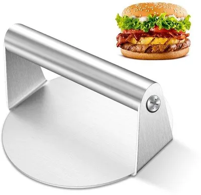 Produktbild von Famanu Hamburgerpresse 14 cm - Edelstahl - Smash Burgerpresse - Grillzubehör