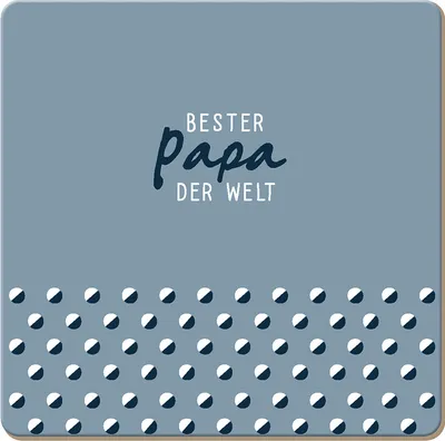 Produktbild von Getränkeuntersetzer Korkuntersetzer Untersetzer Bester Papa der Welt, Geschenk Vatertag