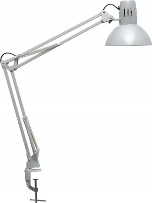 Image de MAUL Lampe de table MAULstudy E27 sans ampoule Klemmfuß argent