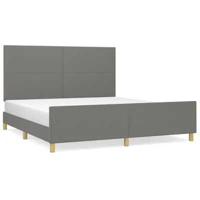 Obrázok produktu pre vidaXL Rám postele bez matraca tmavosivý 180x200 cm látka