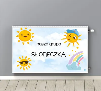 Zdjęcie produktu dla Ozdobna mata magnetyczna na kaloryfer Mata do przedszkola Słoneczka 60x100