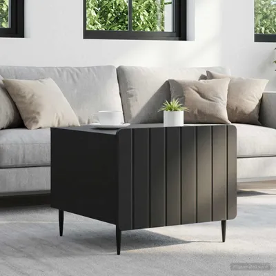 Produktbild von vidaXL Couchtisch mit Schubladen Schwarz 49 x 50 x 42 cm Holzwerkstoff
