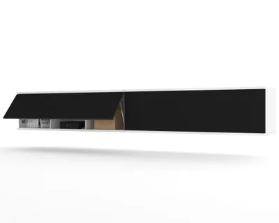 Produktbild von TV-Lowboard Fernsehschrank SIMPLY DUO UP HÄNGEND Weiß Matt/Schwarz 240cm