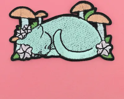 Produktbild von Aufnäher Cat in Nature ca. 7x4cm zum Aufbügeln