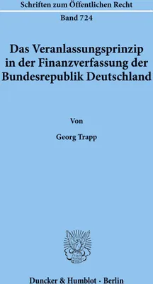 Produktbild von Das Veranlassungsprinzip in der Finanzverfassung der Bundesrepublik Deutschland.