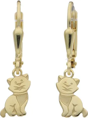 Produktbild von JuwelmaLux Kinder Ohrhänger Katze 333 Gold JL14-06-0226