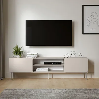 Immagine prodotto di Cesara - Mobile Porta tv, 200x42x57h cm Beige, un Ripiano