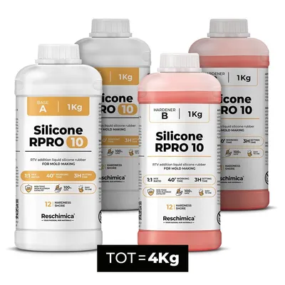 Produktbild von R PRO 10 Abformsilikon weich 1:1, , Ideal für DIY-Harzformen (4 kg)