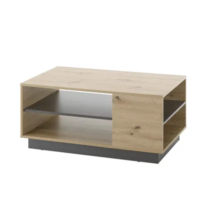 Produktbild von Couchtisch CARDIFF-61 in Eiche Artisan Nb. mit Absetzungen in Graphit grau, B/H/T: ca. 100/46/60 cm