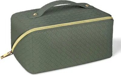 Produktbild von Aucuu Reise Kosmetiktasche Kunstleder Große Kapazität Wasserdichter Schminktasche