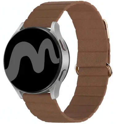 Productafbeelding van imoshion Magnetisch lederen bandje - Universeel 22 mm aansluiting - Bruin, AI-gegenereerde afbeelding