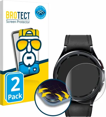 Produktbild von 2x BROTECT Fullscreen Schutzfolie für Samsung Galaxy Watch 6 Classic (43 mm) Displayschutz Folie Fullcover Klar Transparent