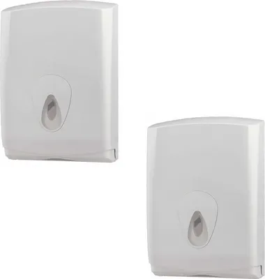 Produktbild von 2 PlastiQline Papierhandtuchspender MIDI - Kunststoff - Handtuchspender transparent