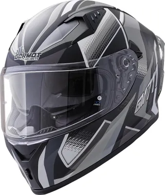 Produktbild von Germot GM 711 Dekor Helm, schwarz matt/grau, M (57/58)