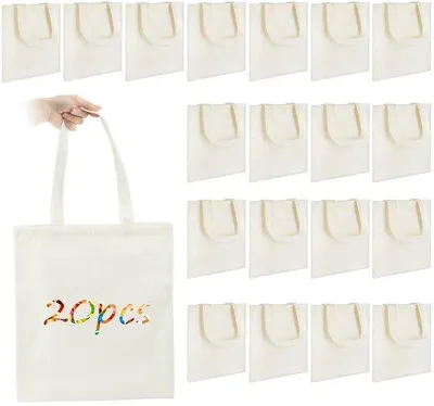 Produktbild von Große Canvas-Tasche - Wiederverwendbare Reisetasche - 35 x 40 cm