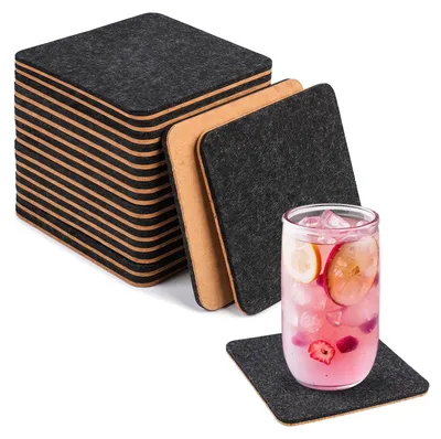 Zdjęcie produktu dla Podkładki filcowe kwadratowe, 12 sztuk, 10 cm, do kuchni