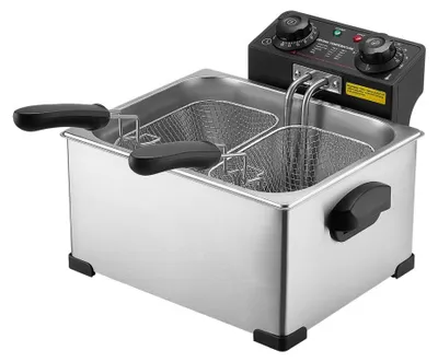 Productafbeelding van Elektrische Friteuse 5,2 Liter Oliecapaciteit - 2500 W Vermogen - Roestvrij Staal