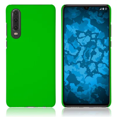 Produktbild von PhoneNatic Case kompatibel mit Huawei P30 - Hülle grün gummiert Hard-case Cover