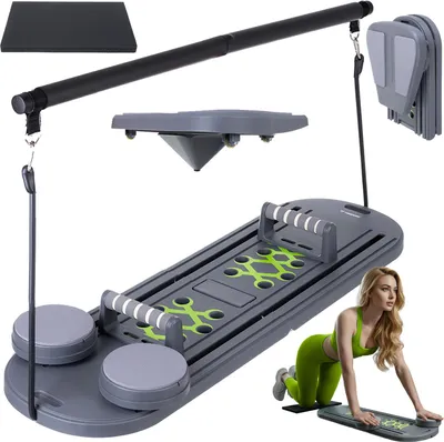 Produktbild von Multifunktionales Pilates Board Trizand 97×35 cm mit Griffen – Trainingsbrett für Pilates, Yoga & Home Workout