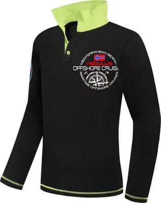 Produktbild von Nebulus Poloshirt langarm BILLER Herren, Shirt, Sweatshirt, Polo, P5395 - Herren, schwarz, L