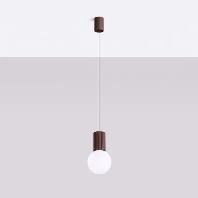 Zdjęcie produktu dla Lampa wisząca HALO 1 brązowa 1xG9 8W aluminium/szkło 120x12x12cm Sollux Lighting