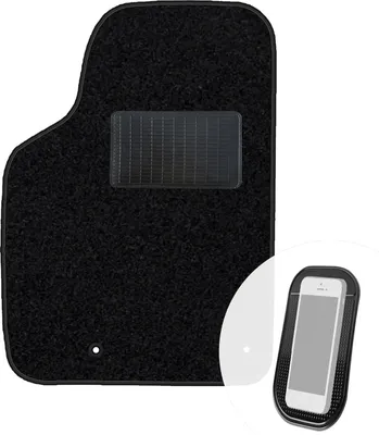Produktbild von moto-MOLTICO Fahrer Fußmatte Auto Velours Fahrerseite Autoteppiche Schwarz Fahrermatte 1-teilig passend für Peugeot Partner 1 Citroen Berlingo 1 1998-2007
