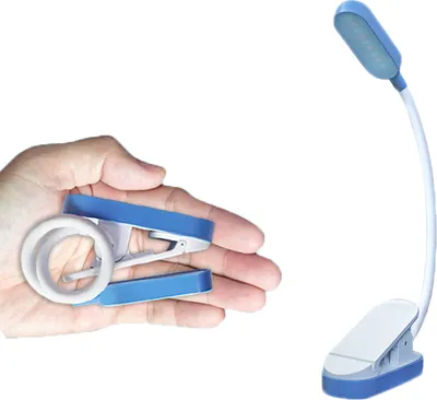 Produktbild von Mini-Lesebuch-Clip-Licht, neue USB-Augenpflege-LED-Schreibtischlampe Blau