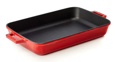 Image de LAVA Cocotte Plat à four en fonte émaillée Rouge 40 x 26 x 6,5 cm