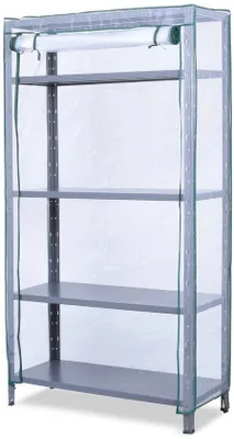 Obrázek produktu pro Plastová ochranná plachta na regály s potravinami, 90 x 40 x 185–195 cm