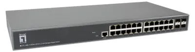 Productafbeelding van LevelOne Switch 24xGE/4x10GSFP+ TURING 19" - Beheerde L3 switch - 1 Gbps