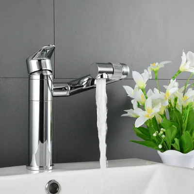 Obrázek produktu pro Jediná rukojeť Mixer 360° otočná baterie Koupelnová baterie Kuchyňská baterie Koupelnová umyvadlová baterie
