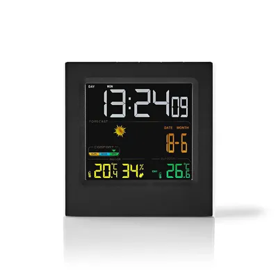 Produktbild von Nedis Wetterstation - Innen- und Aussenbereich - Inklusive schnurloser Wettersensor - Wettervorhesage - Zeitdisplay - LED - Weckerfunktion